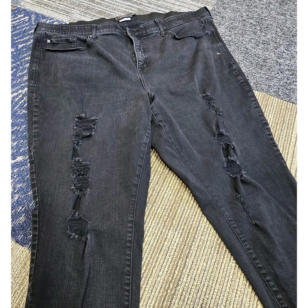 Torrid Jeans Women's 26R Black Sky High Skinny Premium Dark Wash Stretch Denim